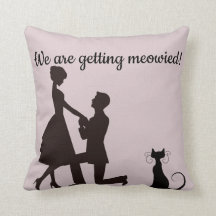 Vi får meowied/gift förlovning kudder