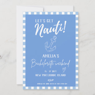 Vi får nauti Blue-kusten Bachelorette-fest Inbjudningar