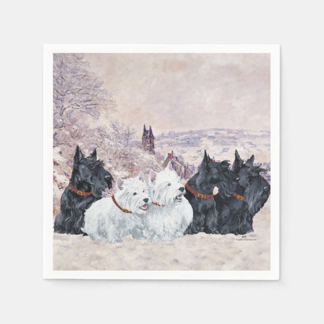 Vi fem vinter pappersservett (Framsidan)