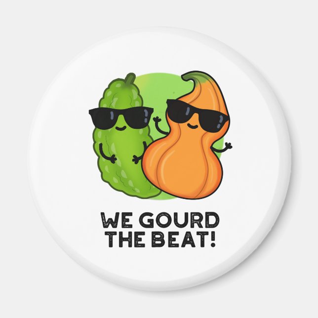 Vi fick Beat Funny Veggie Pun Magnet (Framsidan)