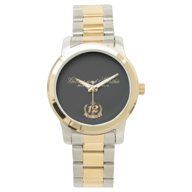 Vi firar 12:e-årsdagen. Anpassade. Armbandsur (Framsida)