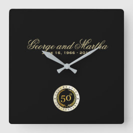 Vi firar 50-årsdagen. Anpassade. Fyrkantig Klocka