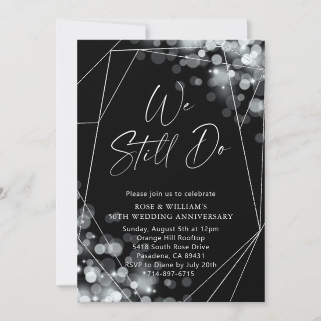 Vi firar fortfarande 50-årsdagen av Bröllop Inbjudningar (Framsida)