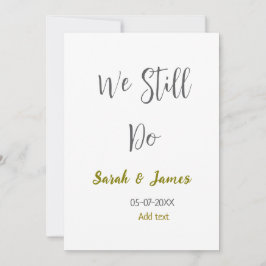 Vi firar fortfarande bröllop-årsdagen av grått gul inbjudningar