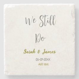 Vi firar fortfarande bröllop-årsdagen av grått gul stenunderlägg