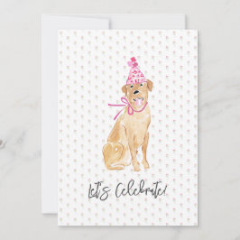 Vi firar! Golden Labrador Hund Hat Balloons
