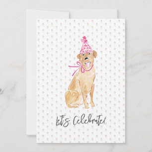 Vi firar! Golden Labrador Hund Hat Balloons