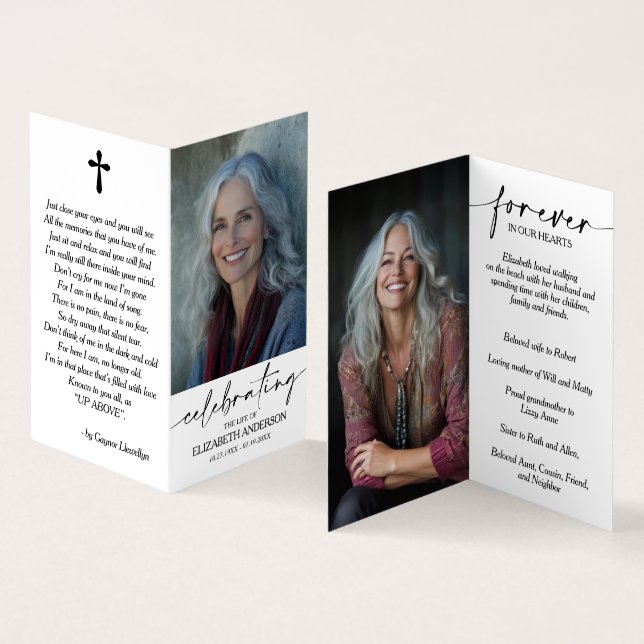 Vi firar minnesfotokortets livstid visitkort (In- och utsida)