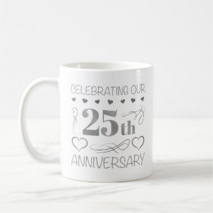 Vi firar vår 25-årsdag kaffemugg
