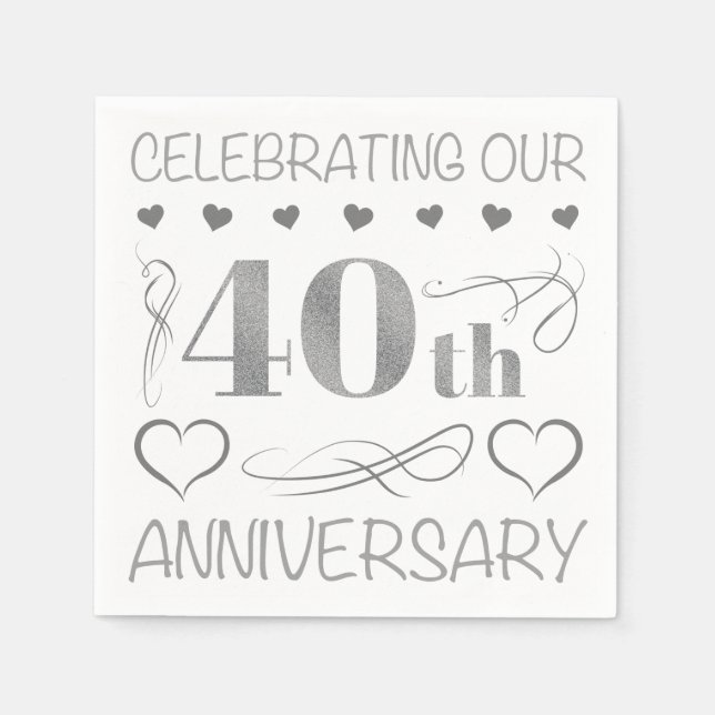 Vi firar vår 40-årsdag pappersservett (Framsidan)