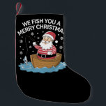 Vi fiskar en God jul-fiskare Liten Julstrumpa<br><div class="desc">Vi fiskar dig en God jul-fiskare som fiskar Jultomten</div>