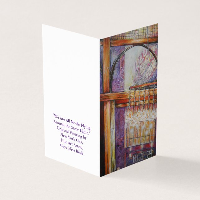 Vi flyger alla flera gånger runt samma ljus. kort (Utsida)