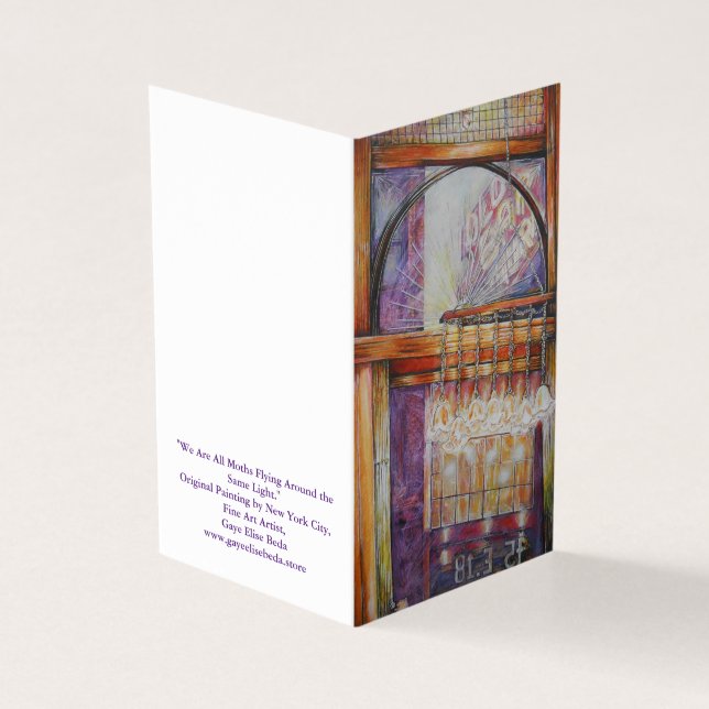 Vi flyger alla flera gånger runt samma ljus. kort (Utsida)