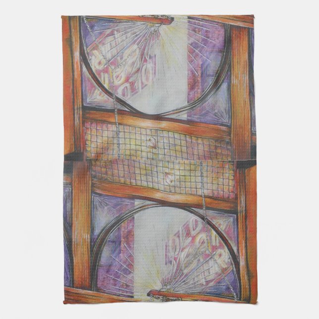 Vi flyger alla månar runt samma ljus. kökshandduk (Vertikal)