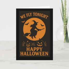 Vi flyger ikväll Halloween Hälsning Card Kort