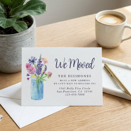 Vi Flyttade Blommig Ny Adress Flytt Meddelande