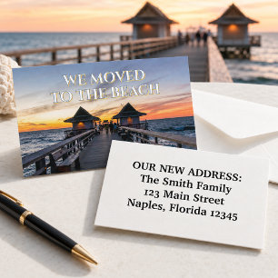 Vi Flyttade Till Beach Naples Pier Florida Visitkort