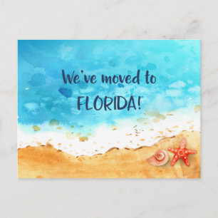 Vi flyttade till Florida Strand Adressändring Meddelande Vykort