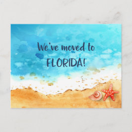 Vi flyttade till Florida Strand Adressändring Meddelande Vykort