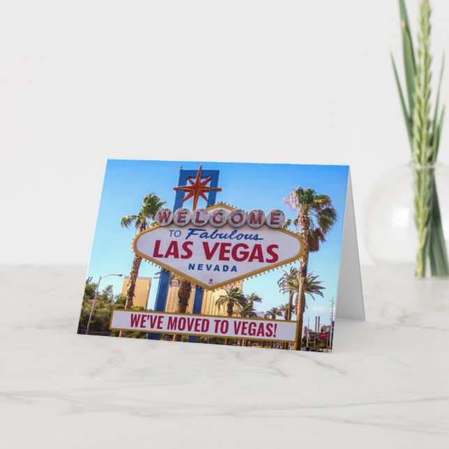 Vi flyttade till Las Vegas Ny adress Kort (Framsida)