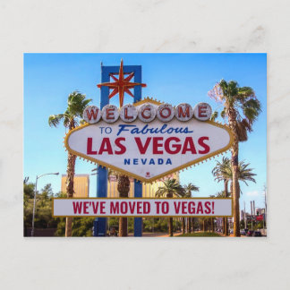 Vi flyttade till Las Vegas Nya Hem Vykort