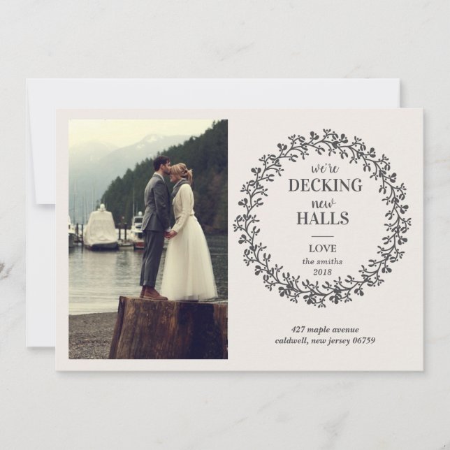 Vi flyttar julkort / helgdagar inbjudningar (Framsida)