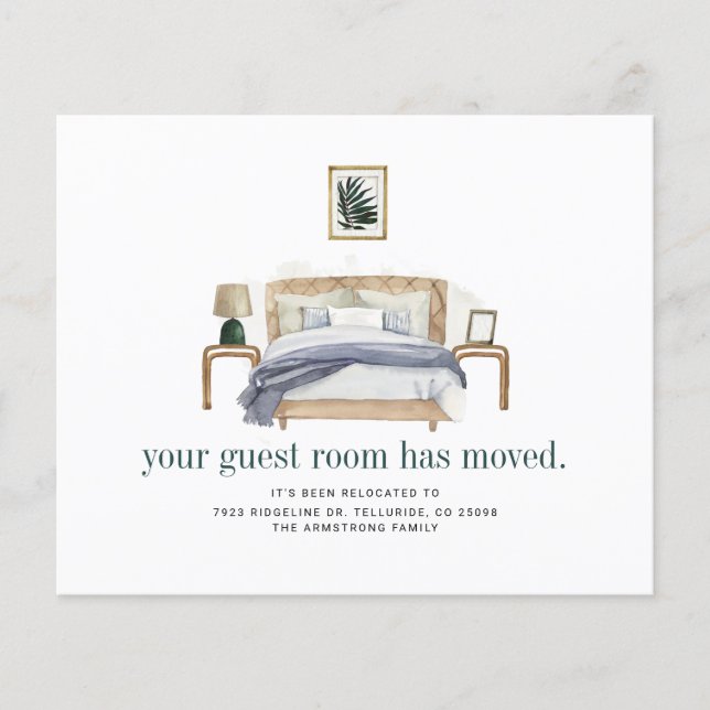 Vi Flyttat Boho Chics Flytta-meddelande (Framsida)