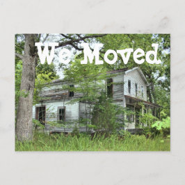 Vi Flyttat byte av Adress-kort i springa Meddelande Vykort