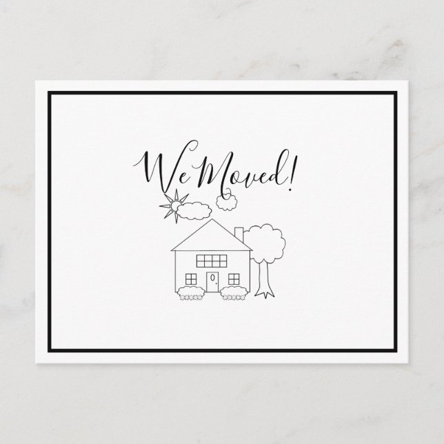 Vi Flyttat en ändring av Adress Annoucement Vykort (Framsida)