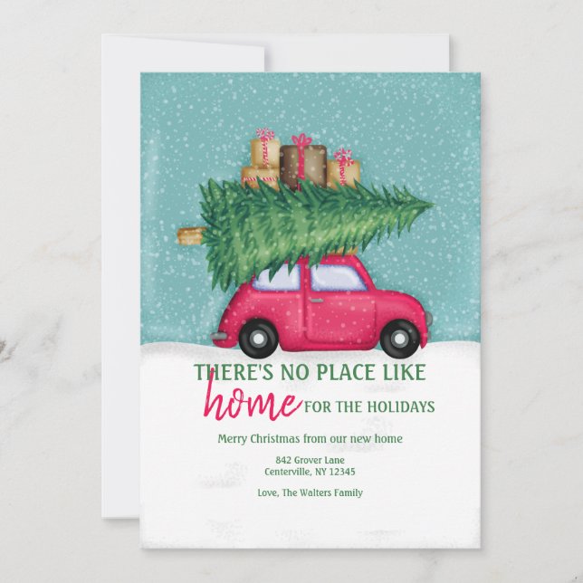 Vi Flyttat julkort Inbjudningar (Framsida)