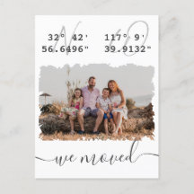 "Vi flyttat" Latitude Longitud Family Photo Flytta