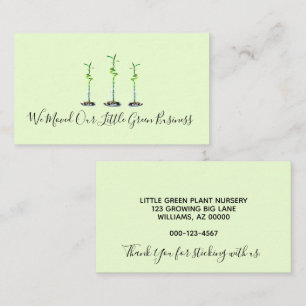 Vi Flyttat New Business Adress Lucky Bamboo Visitkort