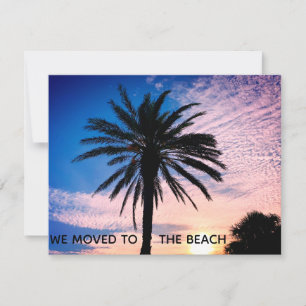 Vi Flyttat till Beach Handflatan Träd Photo Home F Meddelande