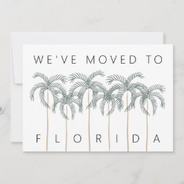 Vi Flyttat till Florida Handflatan Träd Ny adress Meddelande