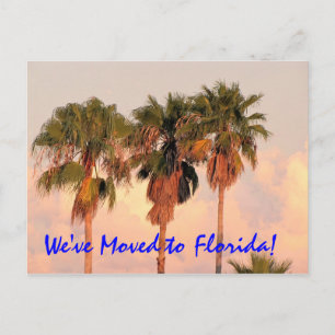 Vi Flyttat till Florida Post Card Meddelande Vykort