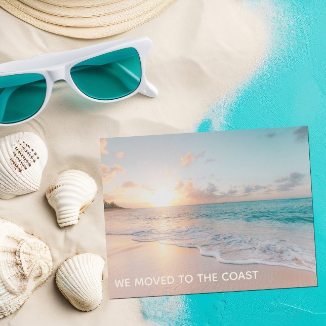 Vi Flyttat till Kusten Beach-Nya adress Meddelande (Skapare uppladdad)