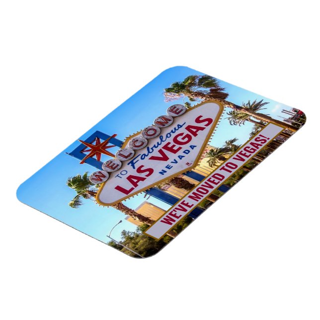 Vi Flyttat till Las Vegas New Home Magnet (Vänstra Sidan)