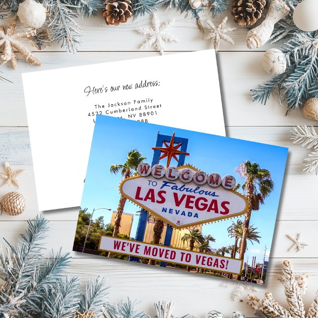 Vi Flyttat till Las Vegas New Home Meddelande (We Moved to Las Vegas New Home Announcement)
