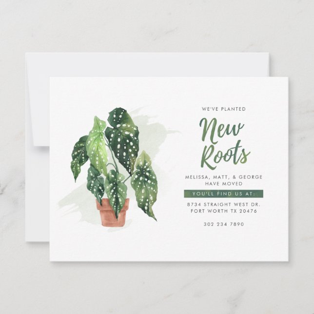 Vi Flyttat tillkännagivande om botanisk Flytta (Framsida)