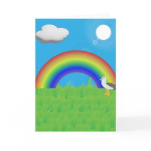 Vi följde regnbågen för detta gratulationskort
