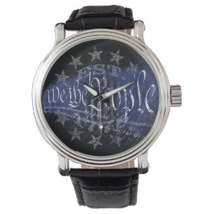 VI FOLK Patriotic 13 Stars och amerikansk Flagga Armbandsur