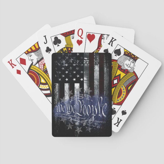 VI FOLKET 13 Tars Industrial American Flagga Casinokort (Baksidan)