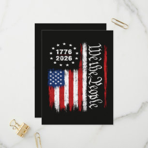 Vi Folket 1776 2026 Patriotisk Flagga Inbjudan Vykort