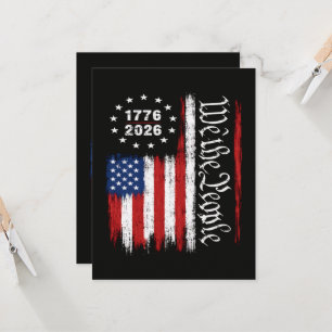 Vi Folket 1776 2026 Patriotisk Flagga Inbjudningar