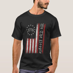 Vi Folket 1776 Patriotisk USA Amerikansk Flagga 4: T Shirt