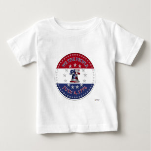 Vi Folket 4 Juli 1776 Klocka med 13 & 50 Stjärnor T-shirt