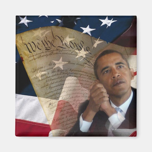 Vi folket... Barack Obama och konstitutionen Magnet (Framsidan)
