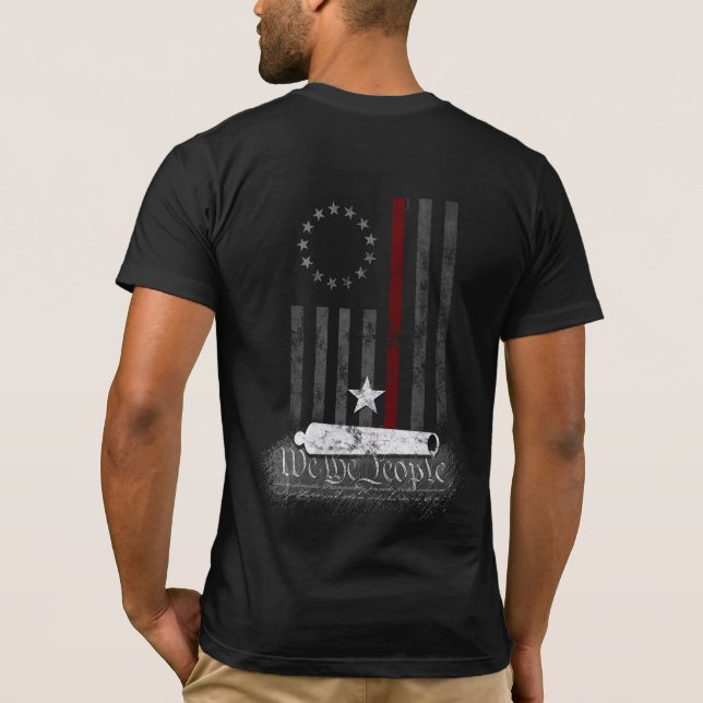 VI FOLKET BETSÄTTER RUNT REDLINE FÖR AMERIKANSK FL T SHIRT (Baksida)