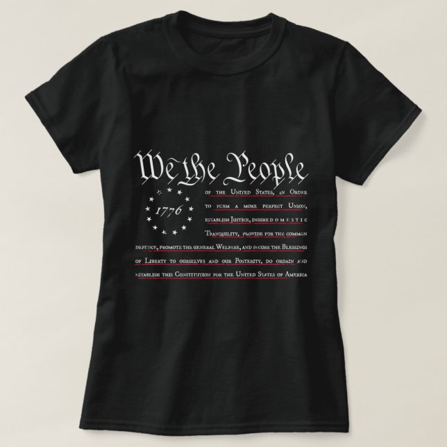 Vi, folket, Betsy Ross-Flagga, ingressen till konv T Shirt (Design framsida)