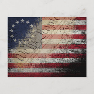 VI FOLKET BETSY ROSS VINTAGE AMERICAN FLAGGA VYKORT